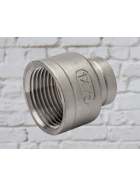Edelstahl Reduziermuffe IG 1/2" x 3/8"