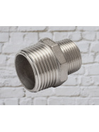 Edelstahl Reduziernippel AG 1 1/2" x 1 1/4"