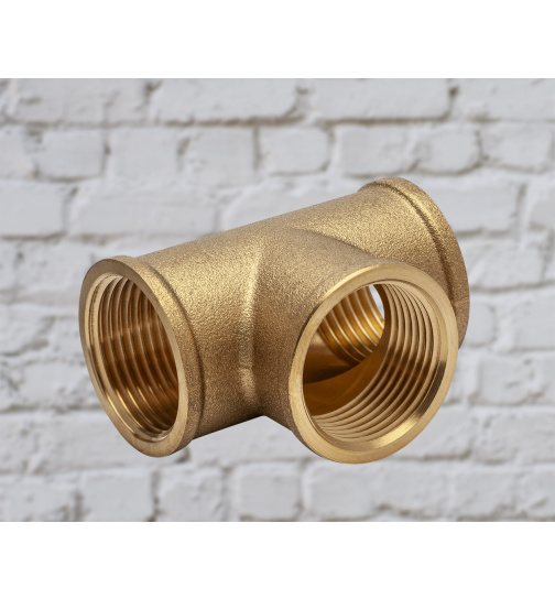 Messing T-Stück 90° 1 1/4" IG