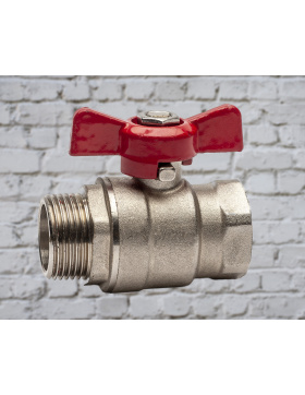 Kugelhahn 1 x IG / 1 x AG Flügelgriff 1/2"