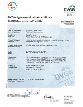 Beheizter Quarzflex Trinkwasserschlauch 25m 3/4" KTW/DVGW