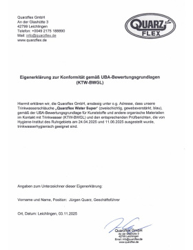 Beheizter Quarzflex Trinkwasserschlauch 30m 3/4" KTW/DVGW