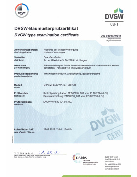 Trinkwasserschlauch Quarzflex&reg; Water Super 1/2" KTW/DVGW 10m