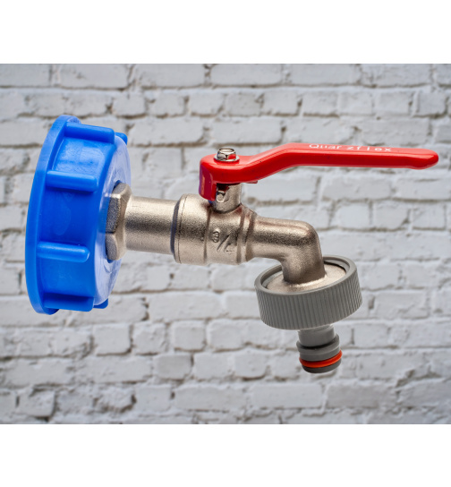 IBC Adapter mit Auslaufhahn Klick