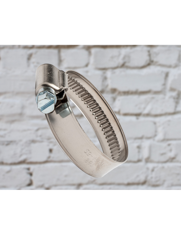 Edelstahl Schlauchklemme W4, 12mm Bandbreite – Rostfrei & Vibrationssicher, Für 32-50mm Schläuche