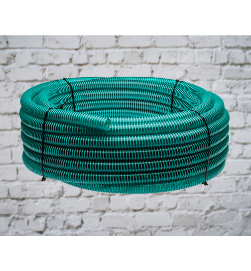 Spiralsaugschlauch 2" (51mm) 1 m grün transparent