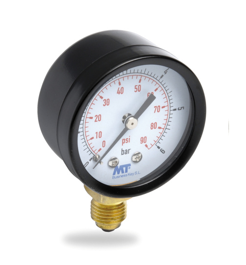 Manometer 1/4" Anschluss unten 0 - 10 bar