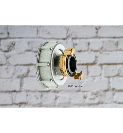 IBC Adapter drehbar Aluminium mit Schnellkupplung