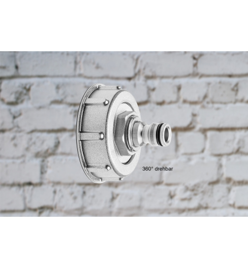 IBC Adapter drehbar Aluminium mit Klick Stecker