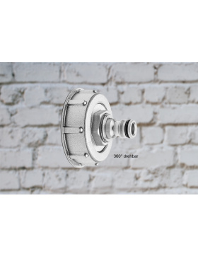 IBC Adapter drehbar Aluminium mit Klick Stecker