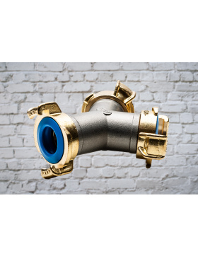 Edelstahl Y-Verteiler 1" mit Geka Plus...