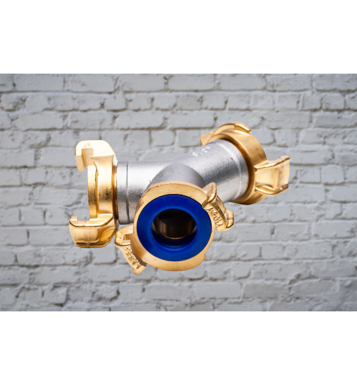 Aqua Life Plus Y-Verteiler Edelstahl 3/4" mit Kupplungen DVGW