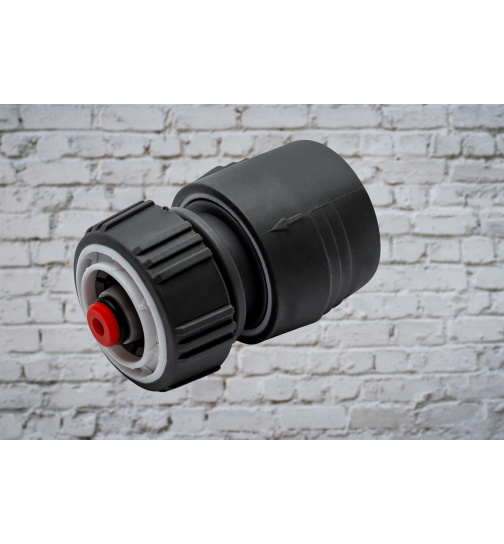 Kunststoff Klick Schlauchkupplung mit Wasserstop 1/2"