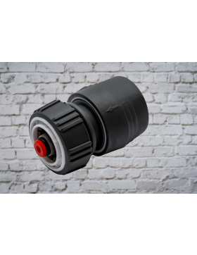 Kunststoff Klick Schlauchkupplung mit Wasserstop 1/2"