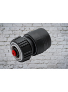 Kunststoff Klick Schlauchkupplung mit Wasserstop 1/2"