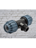 PP Klemmverbinder T-Stück  32 mm x 1" Außengewinde